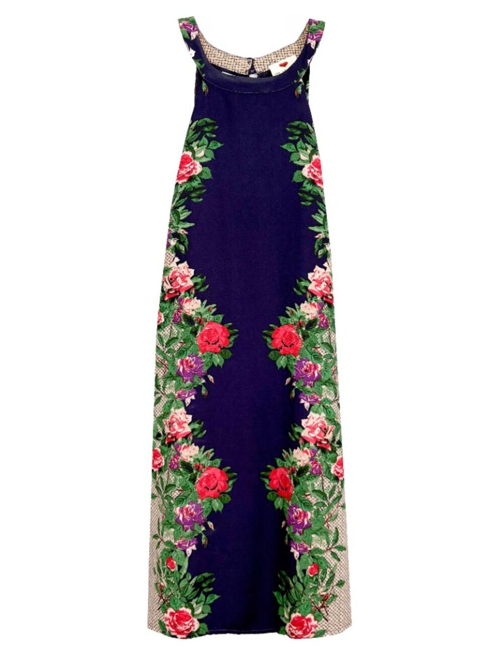 One Clothing Womens Floral Halter Dress Size Small Navy Garden Print